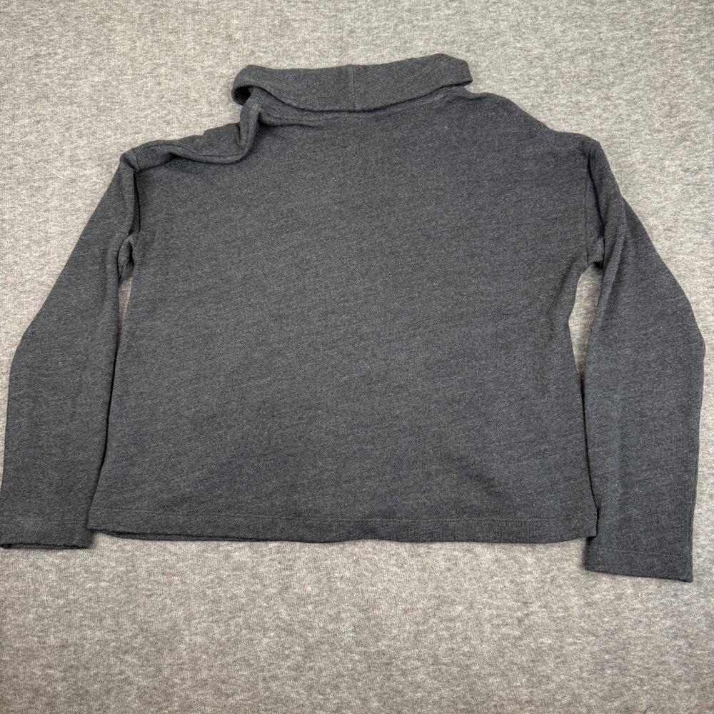 J Jill Turtle Neck Blouse Grey Drop Shoulder Women’s Medium Casual Capsule - Picture 3 of 10